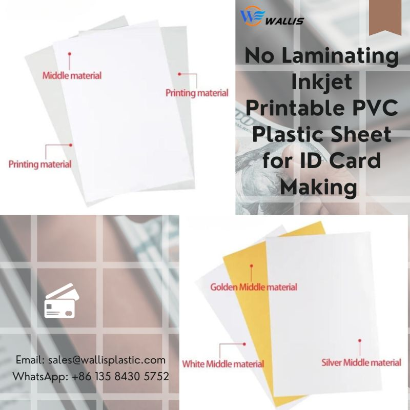 Kee Lamin&eacute;ierend Inkjet Printable PVC Plastiksplack fir verschidde Kaarten