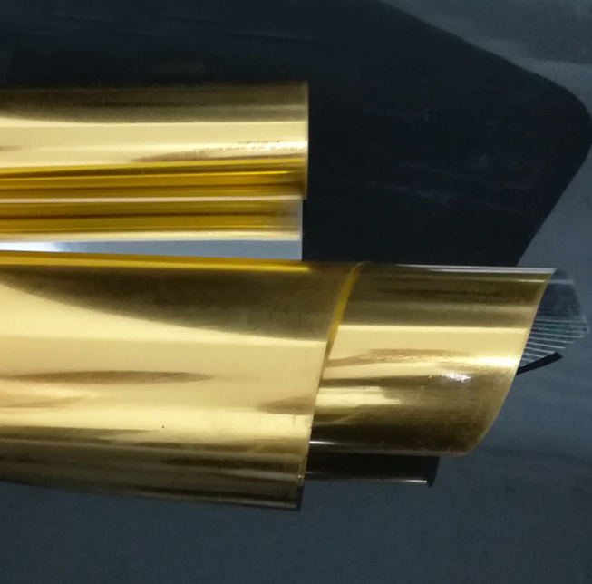 Factory Supply Gold Coated Metallized PET Film ya Blister-Wallis