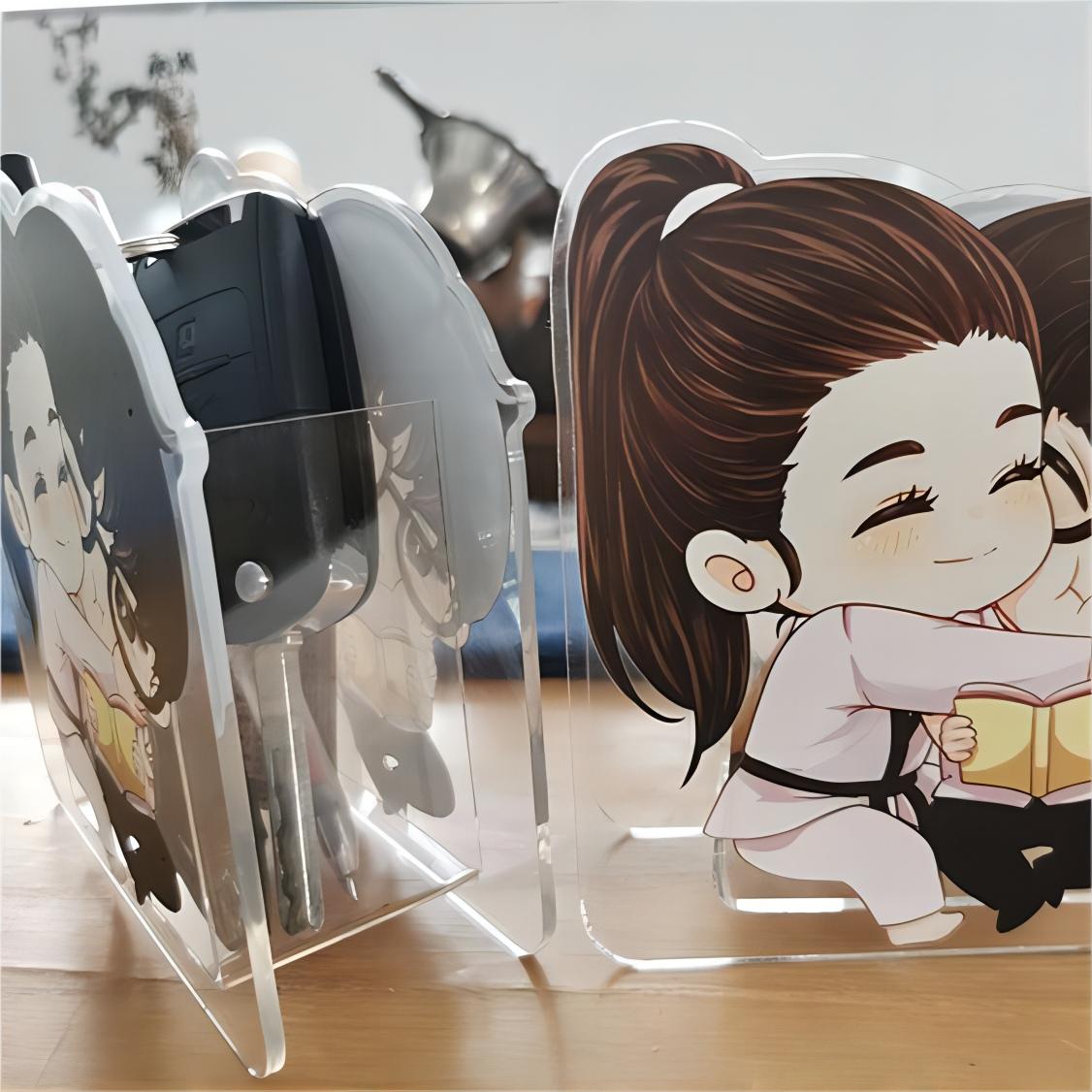Acrylic Cartoon Pen Holder Different Printing Pattern-WallisPlastic