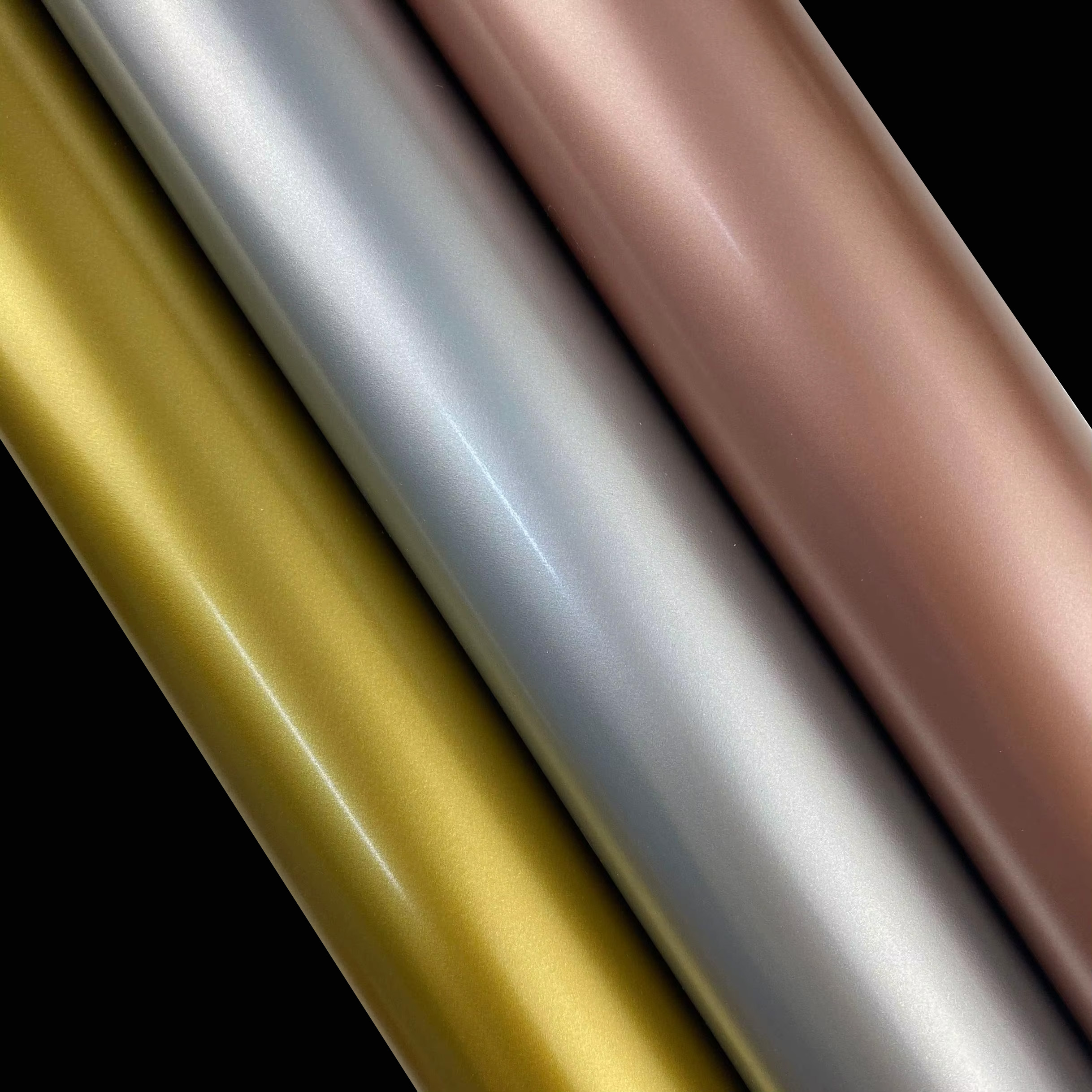 Film de PVC met&agrave;l&middot;lic raspallat Pel&middot;l&iacute;cules de PVC d'or/plata per a panells de mobles