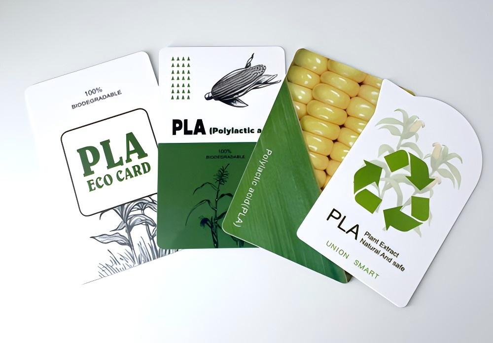 Cartes PLA RFID biod&eacute;gradables et respectueuses de l'environnement pour une production de cartes durable