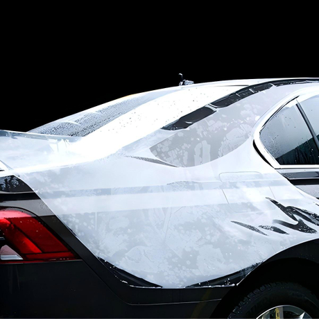 Թափանցիկ բարձրորակ հարմարեցված PVC ֆիլմ մեքենայի հագուստի մեքենայի կպչուն պիտակների համար