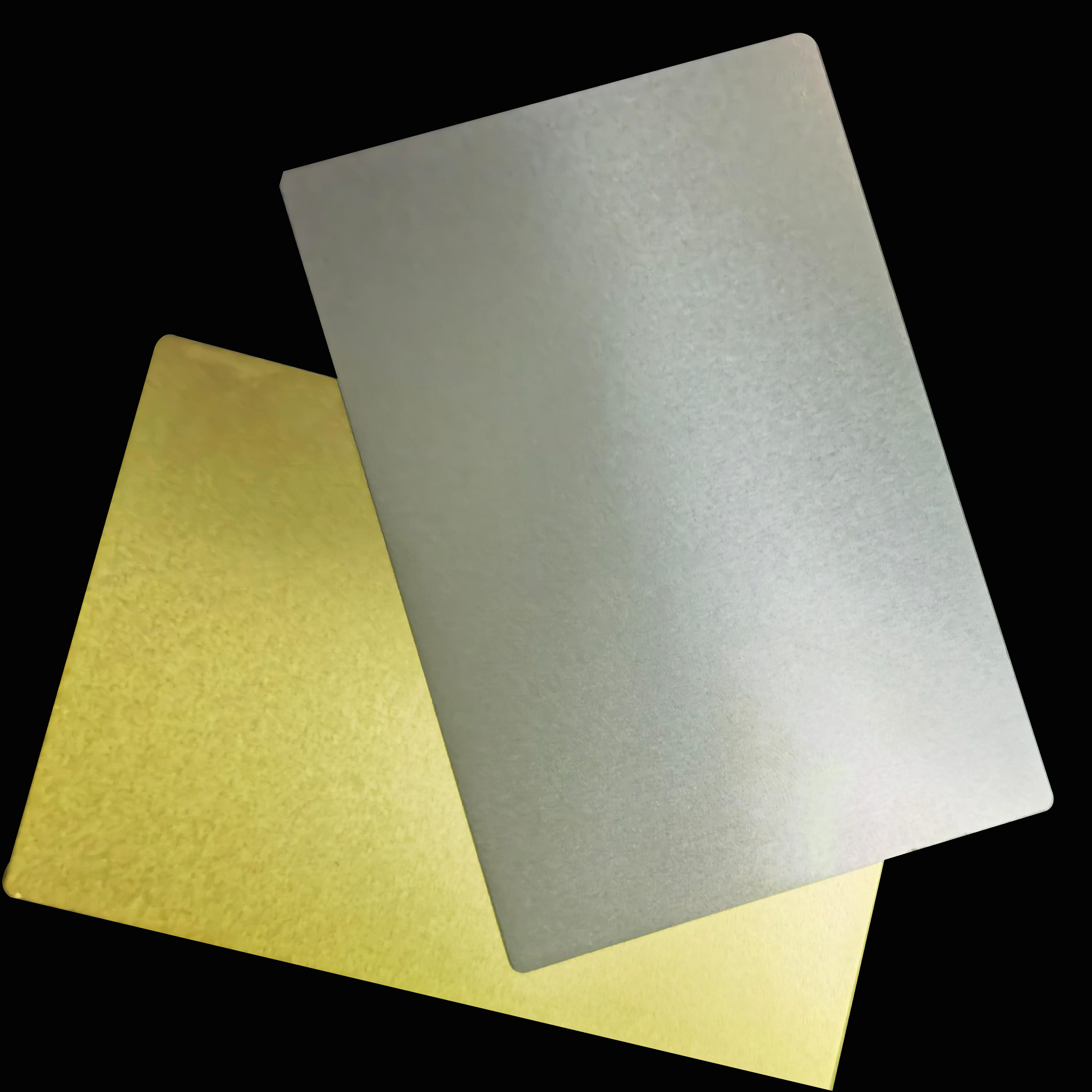 Silver Guld Svart metallkort Visitkort Tomt metallkort