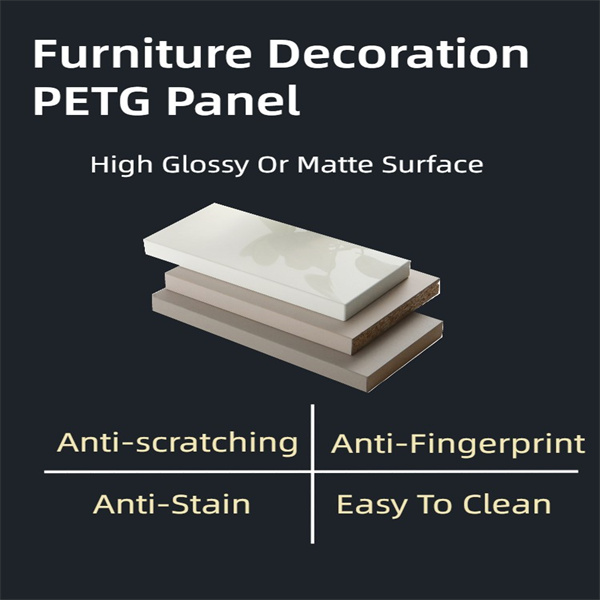 لوړ ګلاسی 0.3mm ضخامت رنګ PETG فلم د لامین شوي MDF بورډ لپاره - والیس