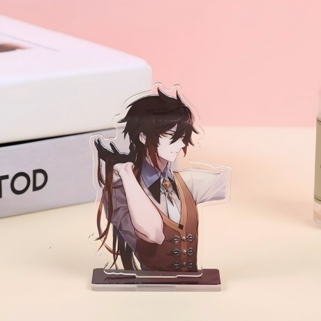 Warm fabriek direkte deursigtige akriel staande kaartspel anime lessenaar ornamente ster humano&iuml;de staande kaart