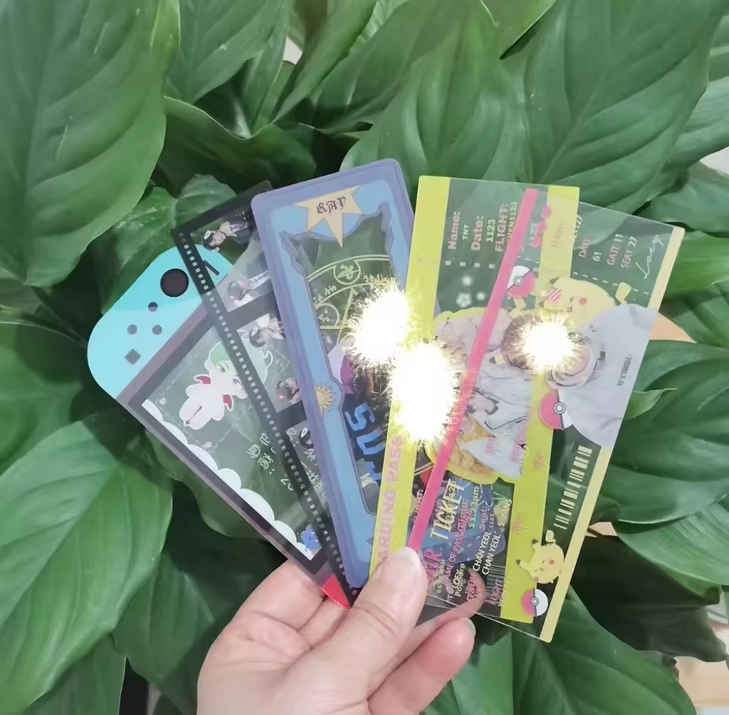 Imprimare personalizată Carte mică din plastic transparent Carte poștală de colectare