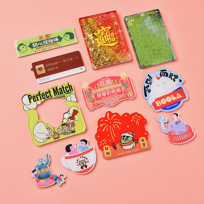 อะคริลิสร้างสรรค์สติกเกอร์ตู้เย็นการ์ตูนที่กำหนดเองน่ารักอะนิเมะอะคริลินุ่มแม่เหล็กสติกเกอร์ตู้เย็นที่กำหนดเอง