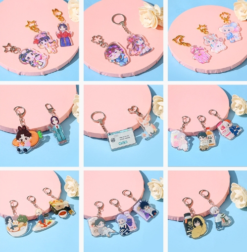 Holographic Keychain Acryl Schl&euml;ssel Kette Benotzerdefin&eacute;iert Schl&euml;ssel Ring Acryl Charms Benotzerdefin&eacute;iert kloer