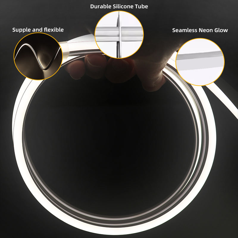 Ki enp&egrave;meyab fleksib silicone dirije limy&egrave; RGBW koul&egrave; Wallis koutim 